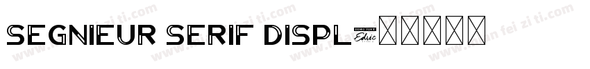 Segnieur Serif Displ字体转换